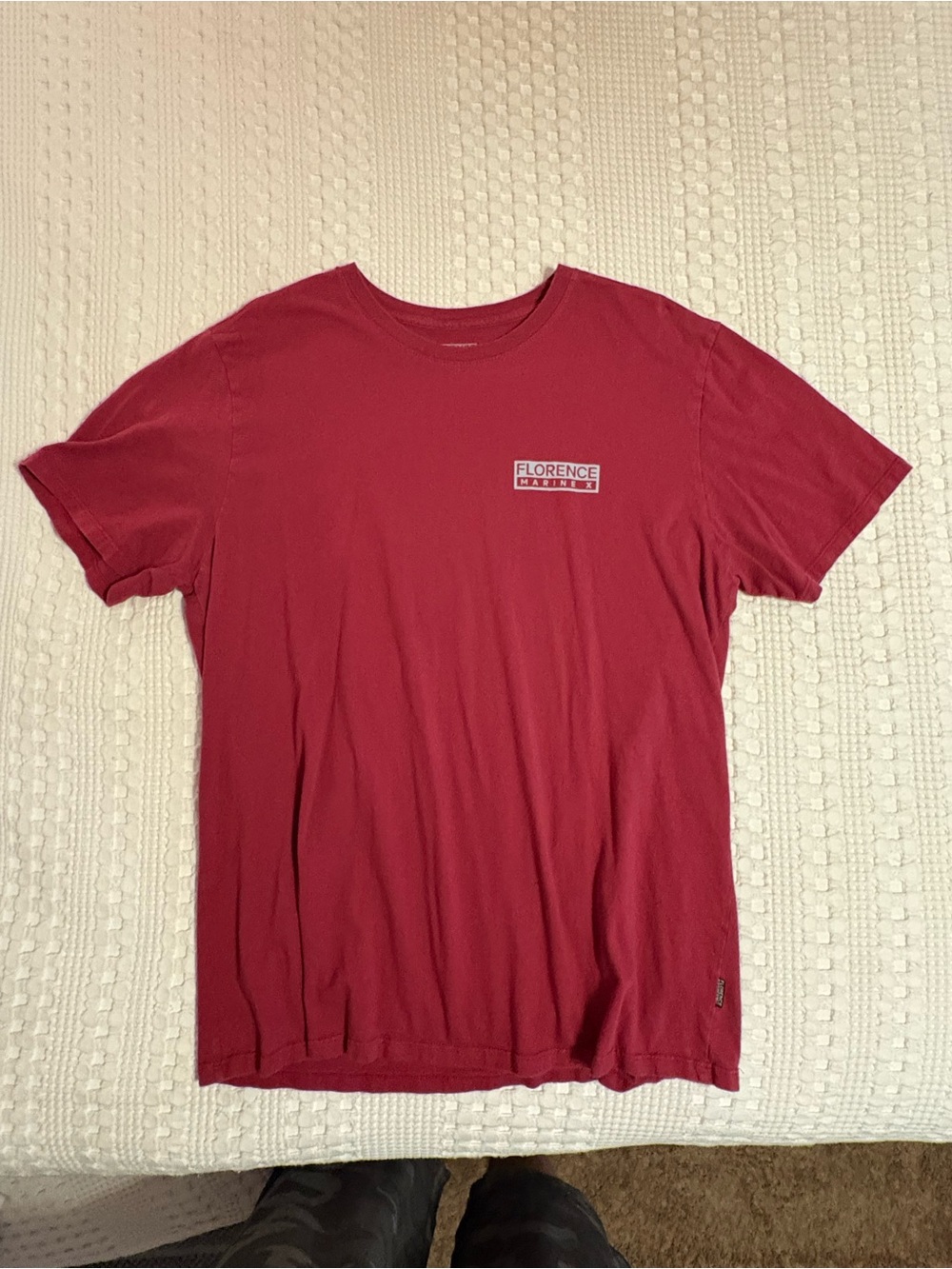 Florence Marine X Men’s Crewneck T-Shirt in Burgundy - Large